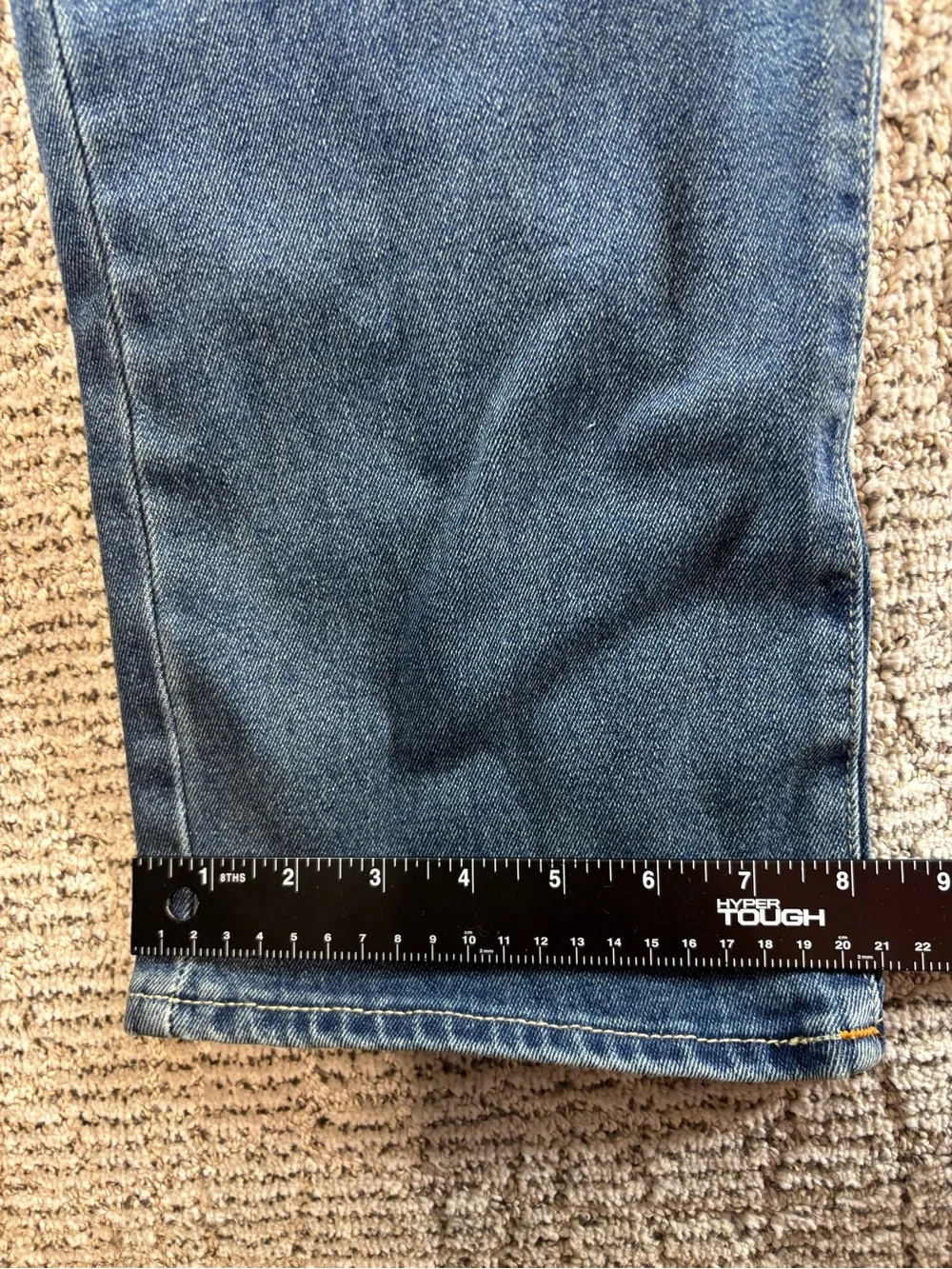 NWT True Religion 38/34 Medium Ocean Storm Ricky Ladder Stitch Straight Jeans